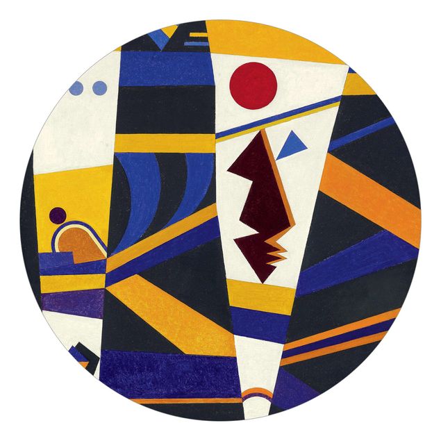 Runde Tapete selbstklebend - Wassily Kandinsky - Bindung