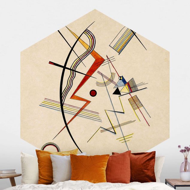 Hexagon Mustertapete selbstklebend - Wassily Kandinsky - Jahresgabe