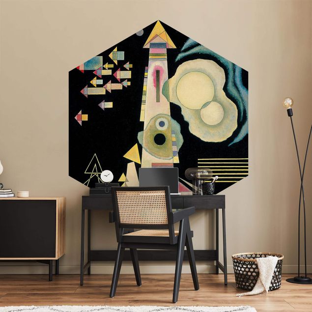 Hexagon Mustertapete selbstklebend - Wassily Kandinsky - Pfeile