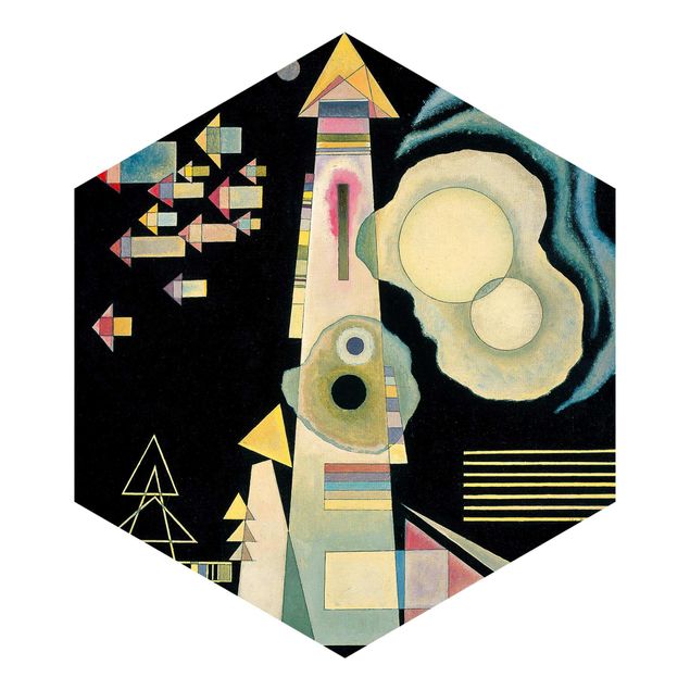 Hexagon Mustertapete selbstklebend - Wassily Kandinsky - Pfeile