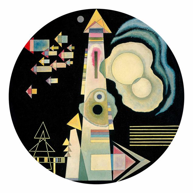 Runde Tapete selbstklebend - Wassily Kandinsky - Pfeile