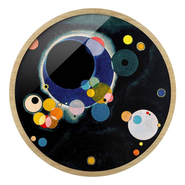 Rundes Gerahmtes Bild - Wassily Kandinsky - Skizze Kreise