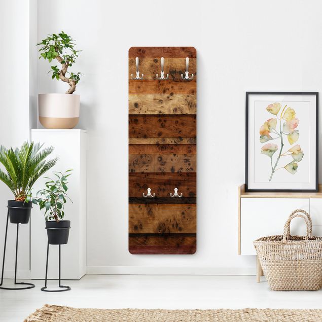 Garderobe - Woody Birdseye - Holz Optik Rustikal Landhaus