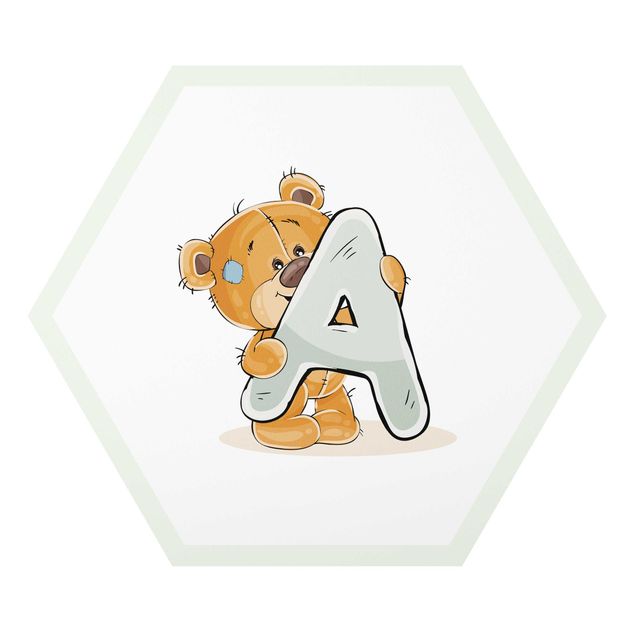 Hexagon-Forexbild - Wunschbuchstabe Teddy Junge