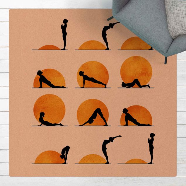 Moderne Teppiche Yoga - Der Sonnengruß