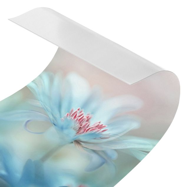 Duschrückwand - Zarte Blüten in Pastell